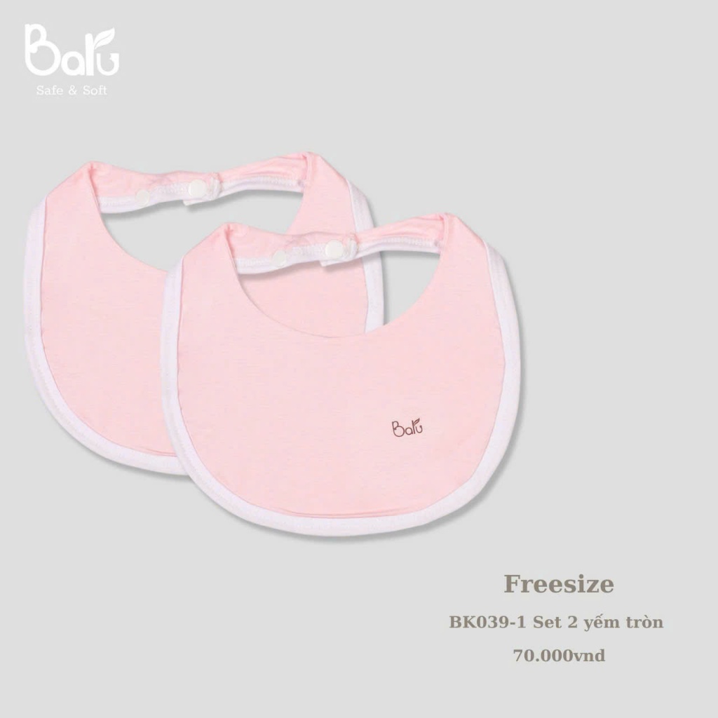 Set 2 yếm tròn bấm cúc BK039-1
