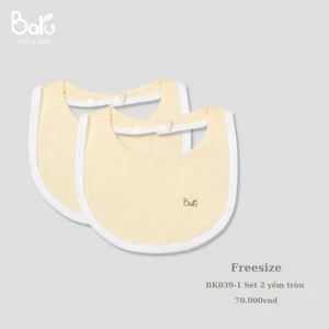 Set 2 yếm tròn bấm cúc BK039-1