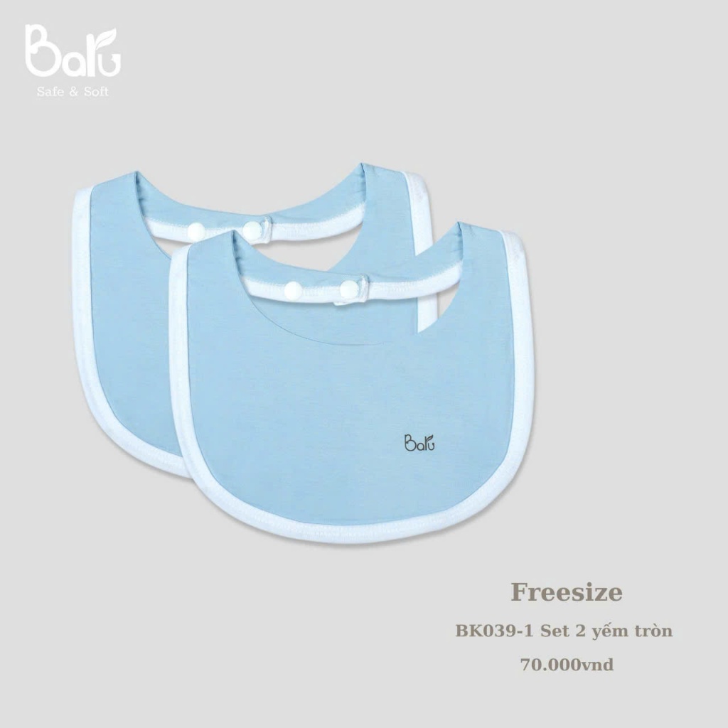 Set 2 yếm tròn bấm cúc BK039-1