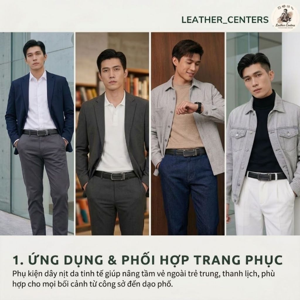 Thắt Lưng Nam Da Bò Nhập Khẩu 100% TL22, Dây Nịt Nam Phong Cách Trẻ Trung, Mang Đi Làm, Đi Chơi