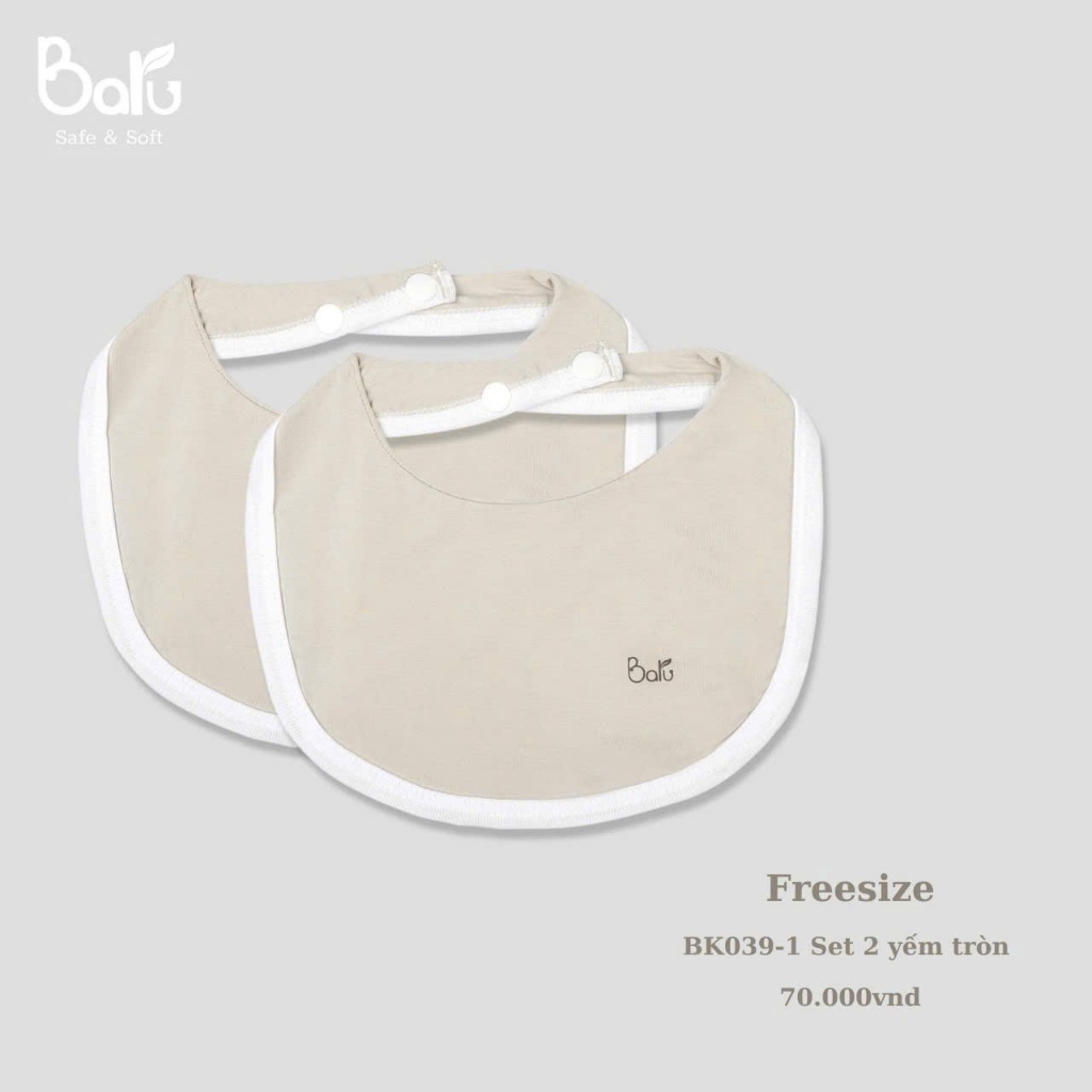 Set 2 yếm tròn bấm cúc BK039-1