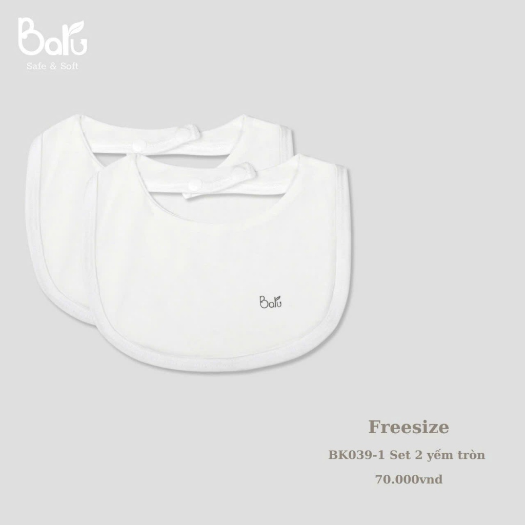 Set 2 yếm tròn bấm cúc BK039-1