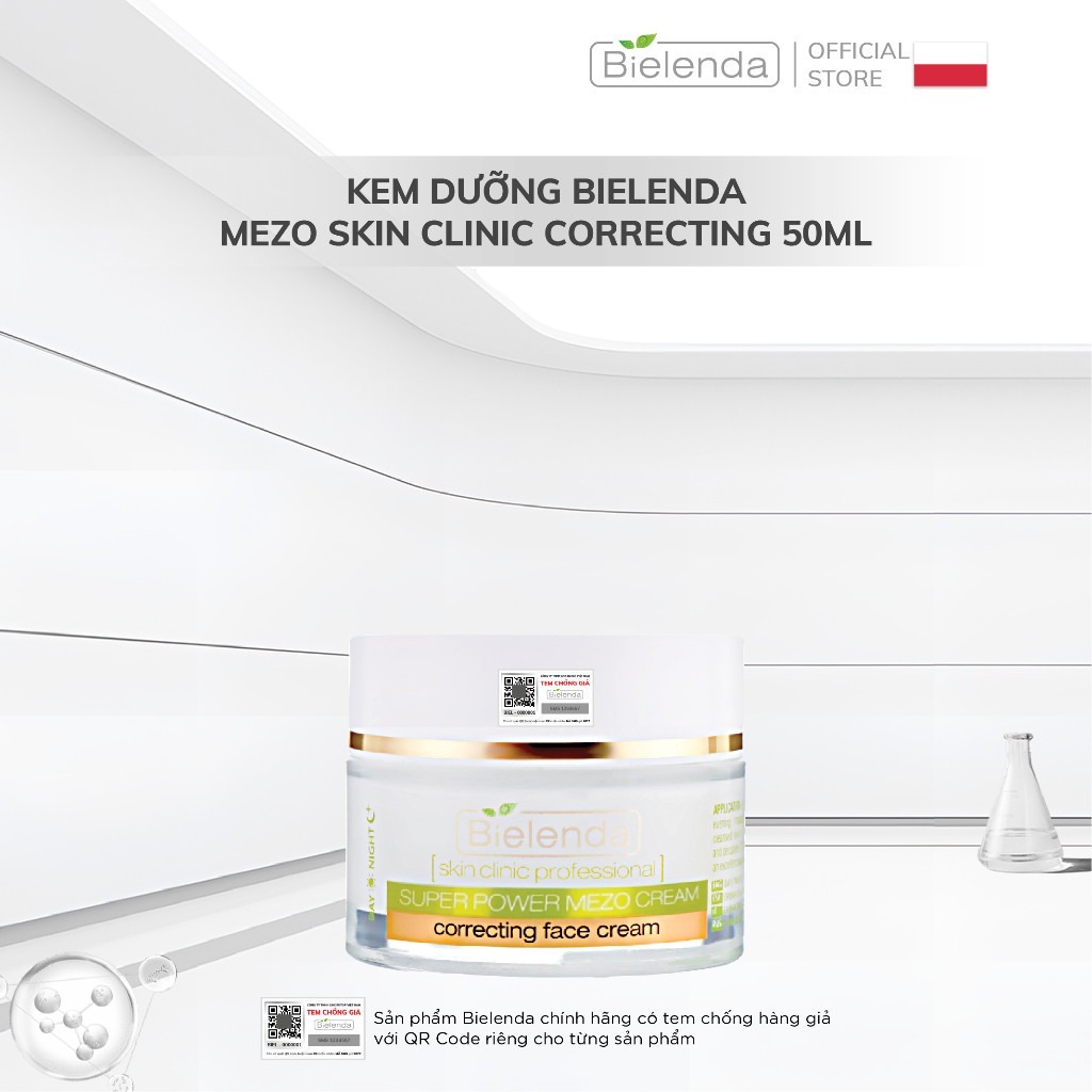 [BLOSSOM] Kem dưỡng Bielenda Mezo Skin Clinic Correcting dưỡng sáng da, mờ thâm 50ml