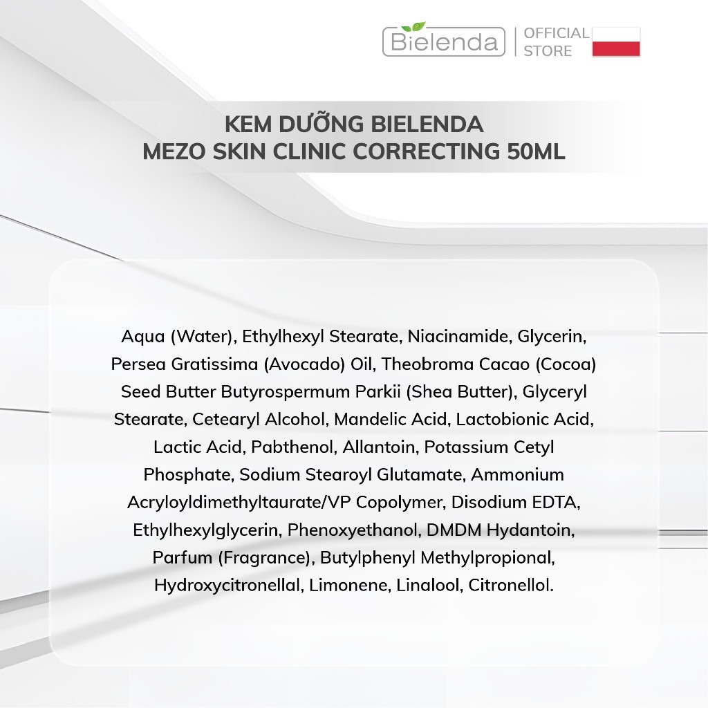 [BLOSSOM] Kem dưỡng Bielenda Mezo Skin Clinic Correcting dưỡng sáng da, mờ thâm 50ml
