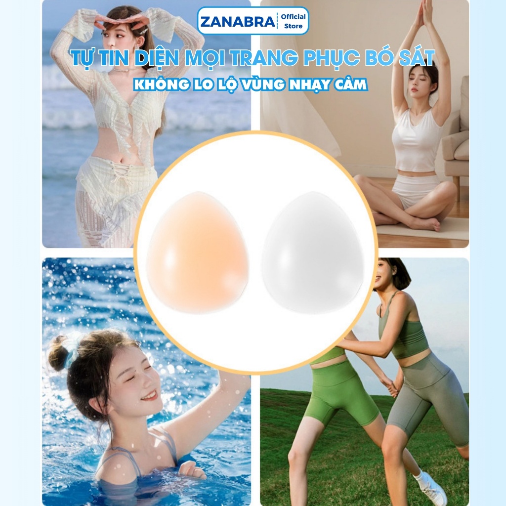 Miếng dán che rãnh vùng kín silicone bảo hộ che bikini chống lộ sử dụng nhiều lần ZANABRA D0163