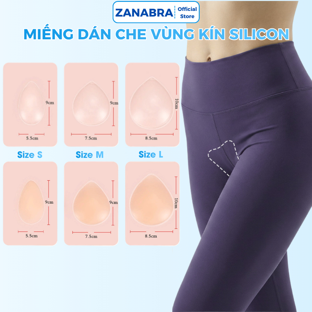 Miếng dán che rãnh vùng kín silicone bảo hộ che bikini chống lộ sử dụng nhiều lần ZANABRA D0163