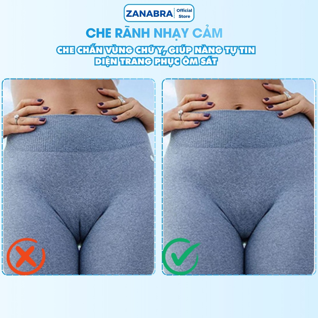 Miếng dán che rãnh vùng kín silicone bảo hộ che bikini chống lộ sử dụng nhiều lần ZANABRA D0163