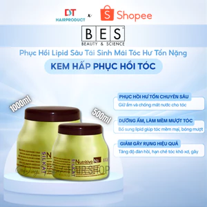 Kem Ủ Tóc Phục Hồi Hư Tổn BES Silkat N3 500ml/1000ml - Dưỡng Tái Cấu Trúc, Phục Hồi Mạnh Mẽ Cho Tóc.