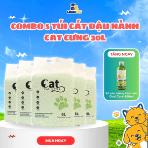 Combo 5 Túi Cát Đậu Nành Cat Cưng Mùi Hương Đa Dạng 6L/2,2Kg - Ít Bụi, Vón Tốt, Khử Mùi