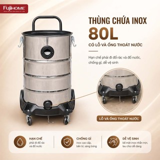 Máy Hút Bụi Công Nghiệp Khô Và Ướt Fujihome VC80N 80L - 3 Motor Độc Lập, Công Suất 3600W