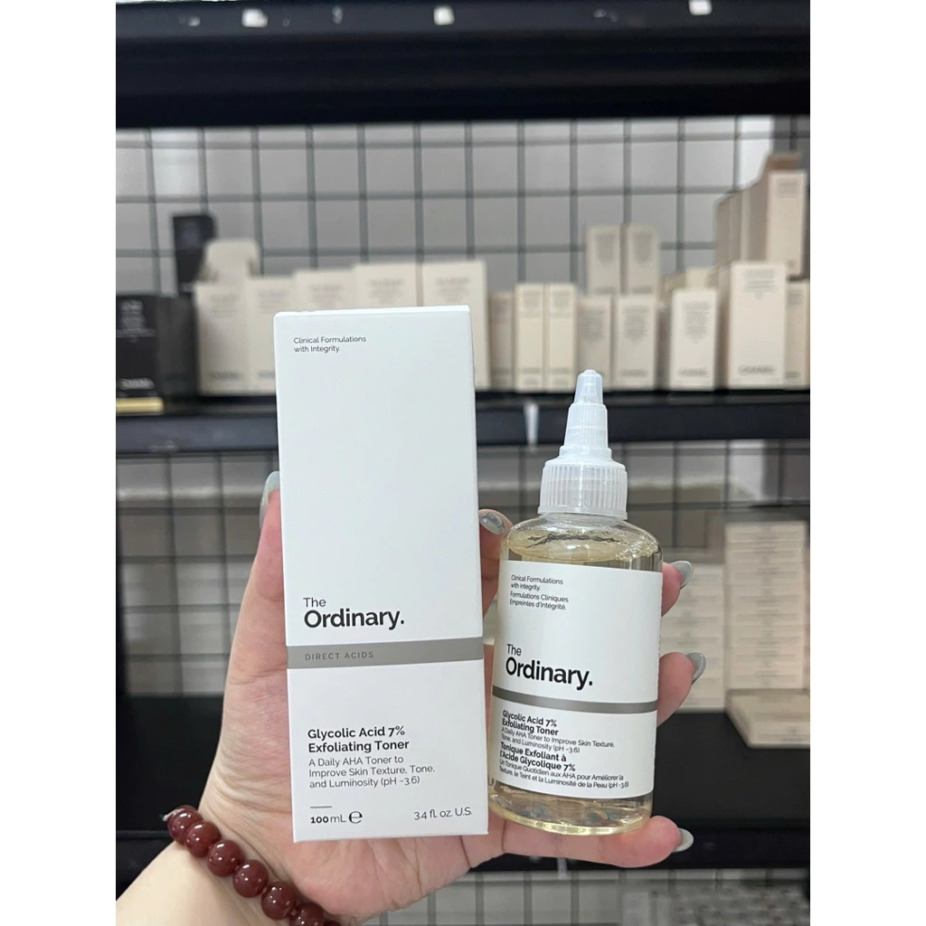 Nước hoa hồng tẩy tế bào chết Ordinary 7% Glycolic Acid Toner 100ml 240ml Babe
