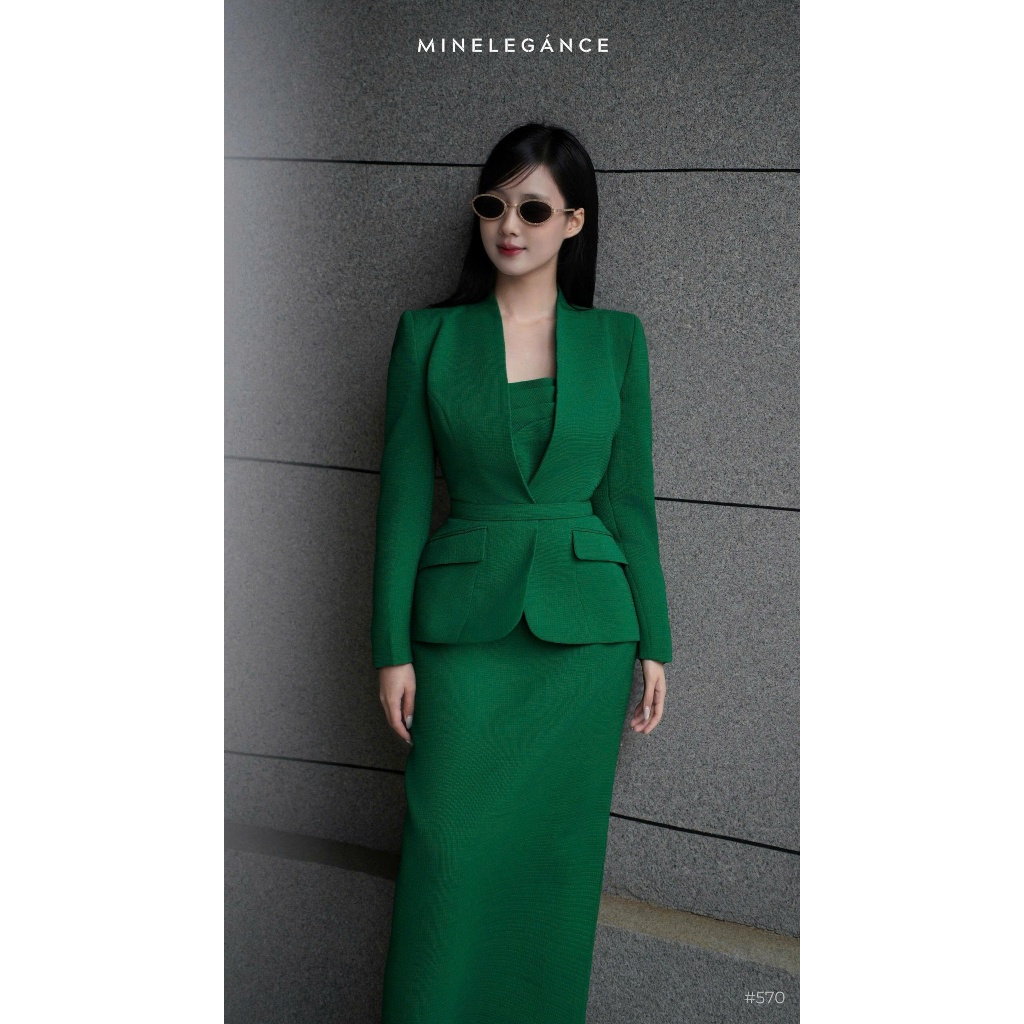 MINELEGÁNCE | SET VEST ÁO DÂY XẾP LY THANH LỊCH, SANG TRỌNG - MIN570