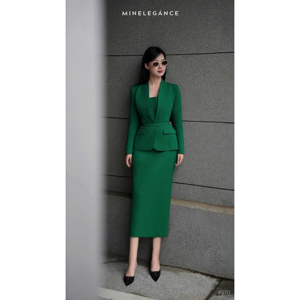 MINELEGÁNCE | SET VEST ÁO DÂY XẾP LY THANH LỊCH, SANG TRỌNG - MIN570
