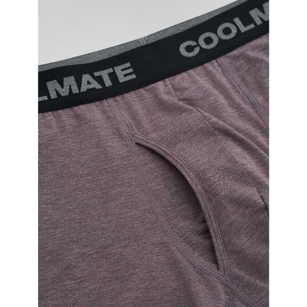 [MUA 3 TẶNG 1]Combo 3 Quần Lót Nam Trunk Bamboo Melange Logo khe moi kháng khuẩn, thoáng mát, thấm hút Coolmate