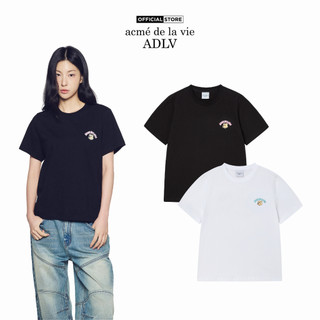 Áo Thun Nữ ADLV Woman Mini AC Bear dáng Standard màu Đen/Trắng - Hàng chính hãng