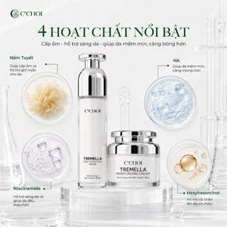 [MỚI] COMBO SERUM & KEM DƯỠNG NẤM TUYẾT C'CHOI – DƯỠNG ẨM, SÁNG DA, HỖ TRỢ CHỐNG NHĂN & LÀM MỜ DẤU HIỆU LÃO HÓA