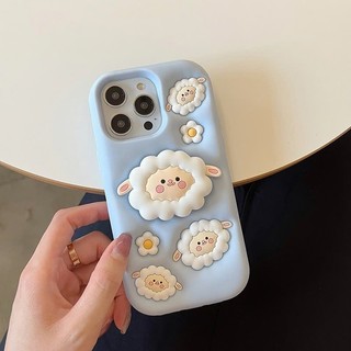 Ốp lưng iphone Cừu có giá đỡ hot trend Cho 6plus/7plus/x/xs/xsm/11/12/13/14/15/16/pro/plus/promax RABBI SLC