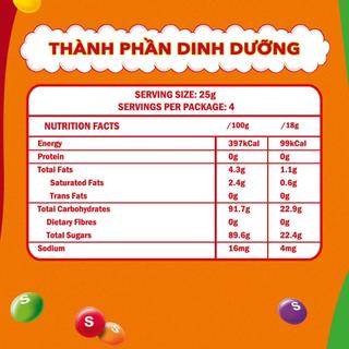 Combo 3 gói kẹo Skittles Funsize vị truyền thống 150g x 3