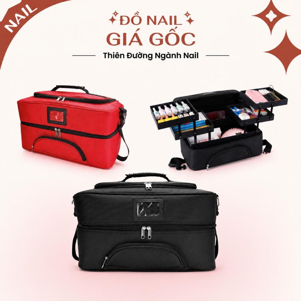 Cốp vải đựng đồ nail vừa máy SUN5 thường, makeup, phun xăm đủ size và màu- Cốp vải canvas chống nước