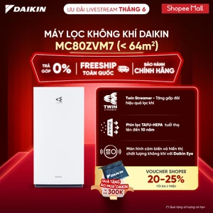 Máy lọc không khí Daikin MC80ZVM7 - Điều khiển app - Twin Streamer