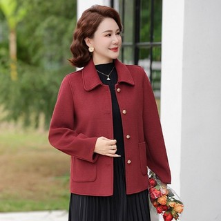 Áo Khoác Dạ Ép Cừu Mềm Trẻ Trung Thanh Lịch Quý Phái Nữ Trung Niên AD53