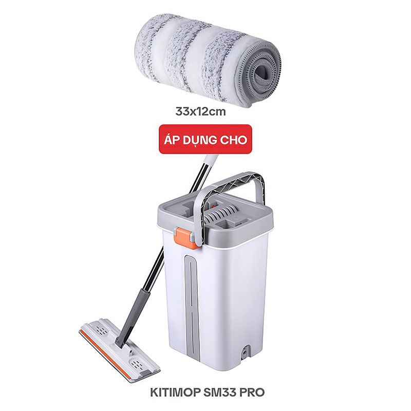 Bông Lau Nhà Thay Thế KITIMOP SM33 PRO-1, Dùng Cho Cây Lau Nhà Tự Vắt KITIMOP SM33 PRO