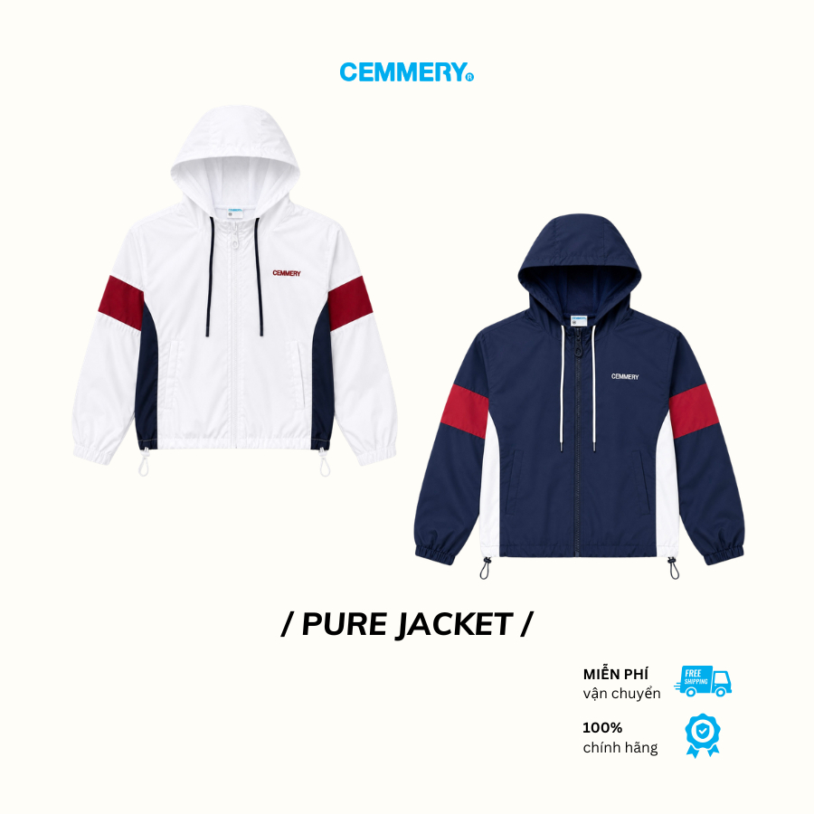 Áo Khoác Dù CEMMERY Local Brand Chính Hãng Pure Jacket Form Boxy Unisex 2 Màu
