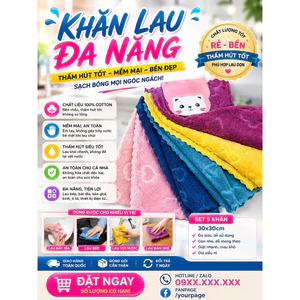 SET 5 KHĂN LAU ĐA NĂNG