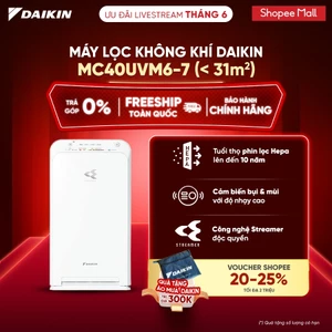 Máy Lọc không khí Daikin MC40UVM6-7 - Diện tích sử dụng 31m2