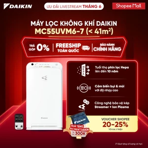 Máy Lọc không khí Daikin MC55UVM6-7 - Diện tích sử dụng 41m2