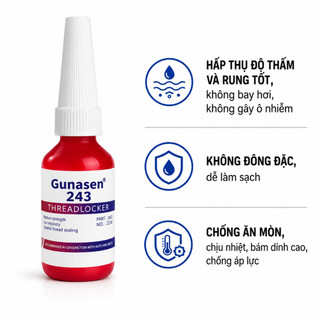 Keo khoá ren Gunasen 10ml - Keo khoá ốc xe RC chuyên dụng - bền dễ sử dụng