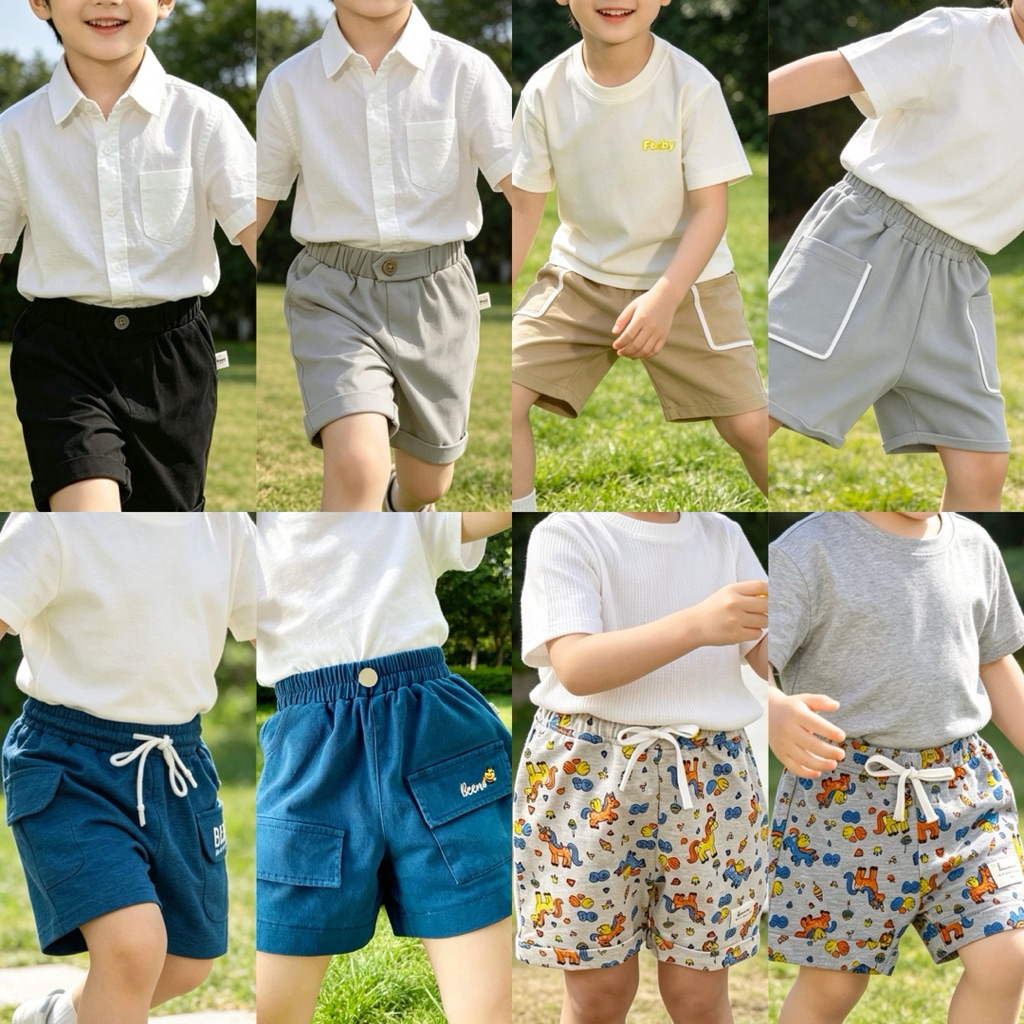 Quần đùi bé trai Beemo siêu xinh nhiều mẫu, size 8–24kg, thoáng mát F0115 C1494 E0383 4060QHB 22Q055B