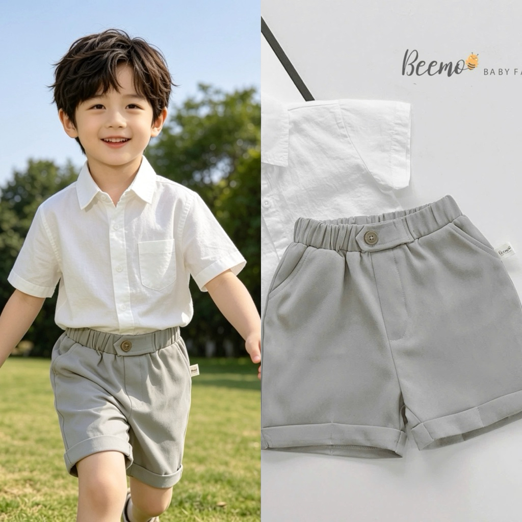 Quần đùi bé trai Beemo siêu xinh nhiều mẫu, size 8–24kg, thoáng mát F0115 C1494 E0383 4060QHB 22Q055B