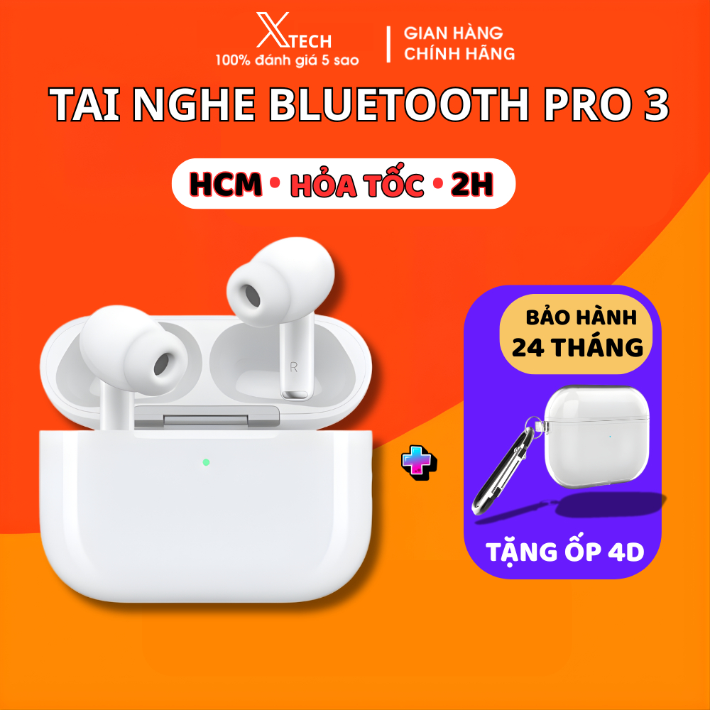 Tai Nghe Bluetooth Pro 3 Bản Cao Cấp Pin 10H chất âm đỉnh cao bảo hành 12 tháng