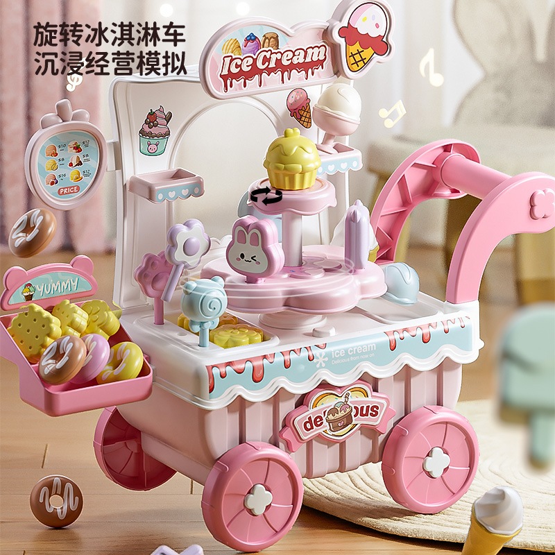 Bộ Đồ Chơi Xe Kem Ice Cream Nấu Ăn Đồ Chơi Nhà Bếp Cho Bé Que Kem - PUPU HOUSE