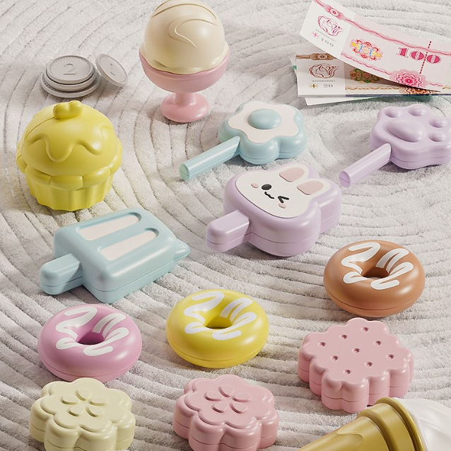Bộ Đồ Chơi Xe Kem Ice Cream Nấu Ăn Đồ Chơi Nhà Bếp Cho Bé Que Kem - PUPU HOUSE