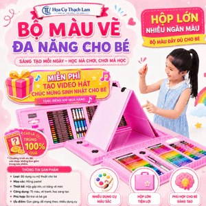 Bộ Bút Màu Size Lớn 150 và 208 Món Kèm Bảng Vẽ Cho Bé Thỏa Sức Sáng Tạo phát triển