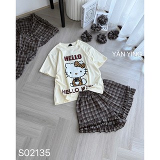 PHẠM THÙY SHOP: SET BỘ ÁO PHÔNG IN HÌNH ĐÁNG YÊU MIX QUẦN ĐÙI KẺ SỌC
