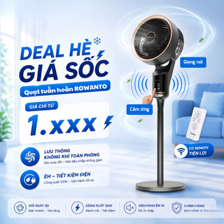 Quạt Tuần Hoàn Không Khí Rowanto RF25 Tích Hợp AI, Nhận Diện Giọng Nói, Công Nghệ Làm Mát Độc Quyền