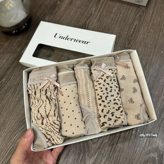 Set 5 Quần Chip Tone Be Hoạ Tiết