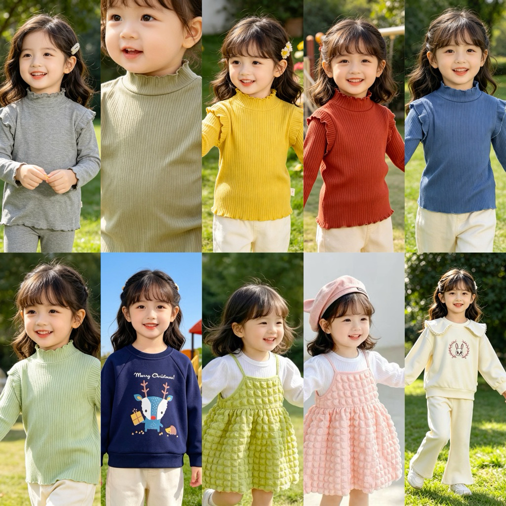 Đồ thu đông bé gái Bernie set váy, áo, bộ 22V039 22A221 22B372 22A111, chất liệu dày ấm, size 9-24kg (80-130)