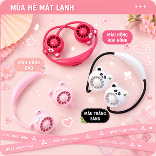 Quạt Sạc Đeo Cổ , Cổng Sạc USB , 3 Chế Độ Gió , Quạt Đeo Cổ Cầm Tay Siêu Mát Dễ Thương