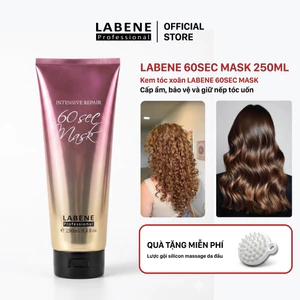 Kem tóc xoăn 60 Sec Mask, dưỡng tóc xoăn hiệu quả, giữ nếp nhẹ và không gây bết dính tóc tuýp 250ml | LABENE