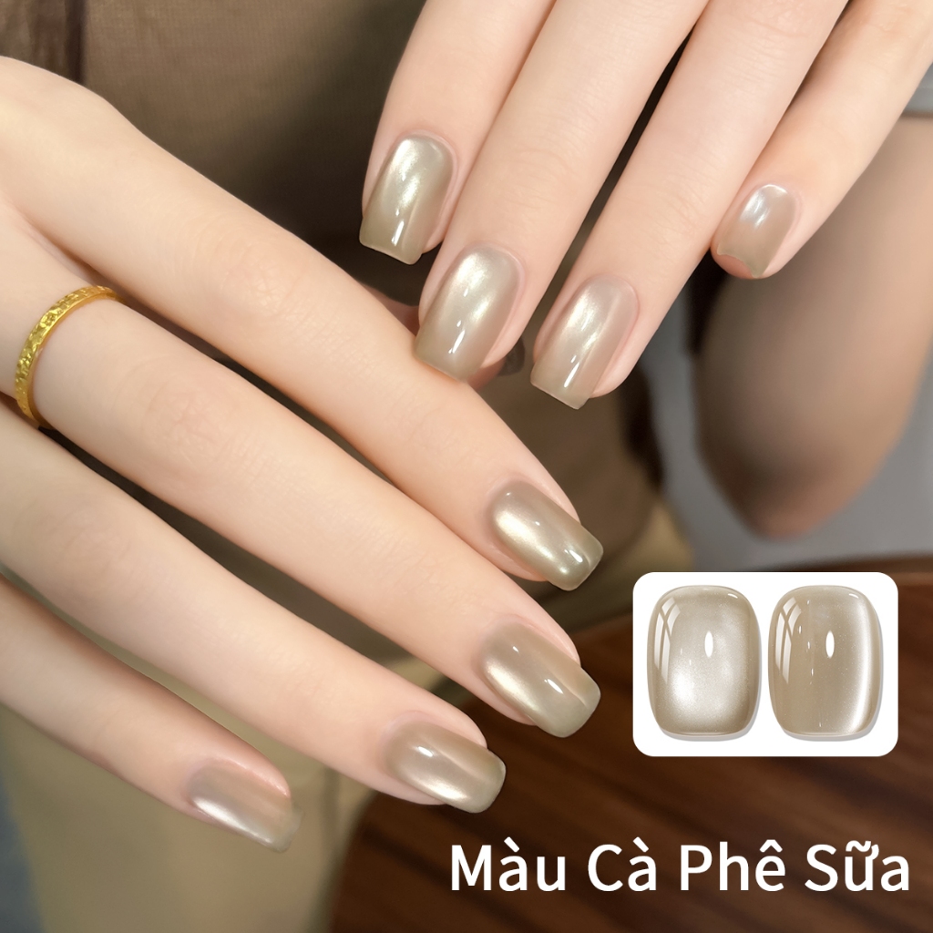 XEIJAYI 10ml - Sơn gel móng tay màu xám nâu hiệu ứng mắt mèo mới, hoàn hảo để tự làm nghệ thuật vẽ móng tại nhà.