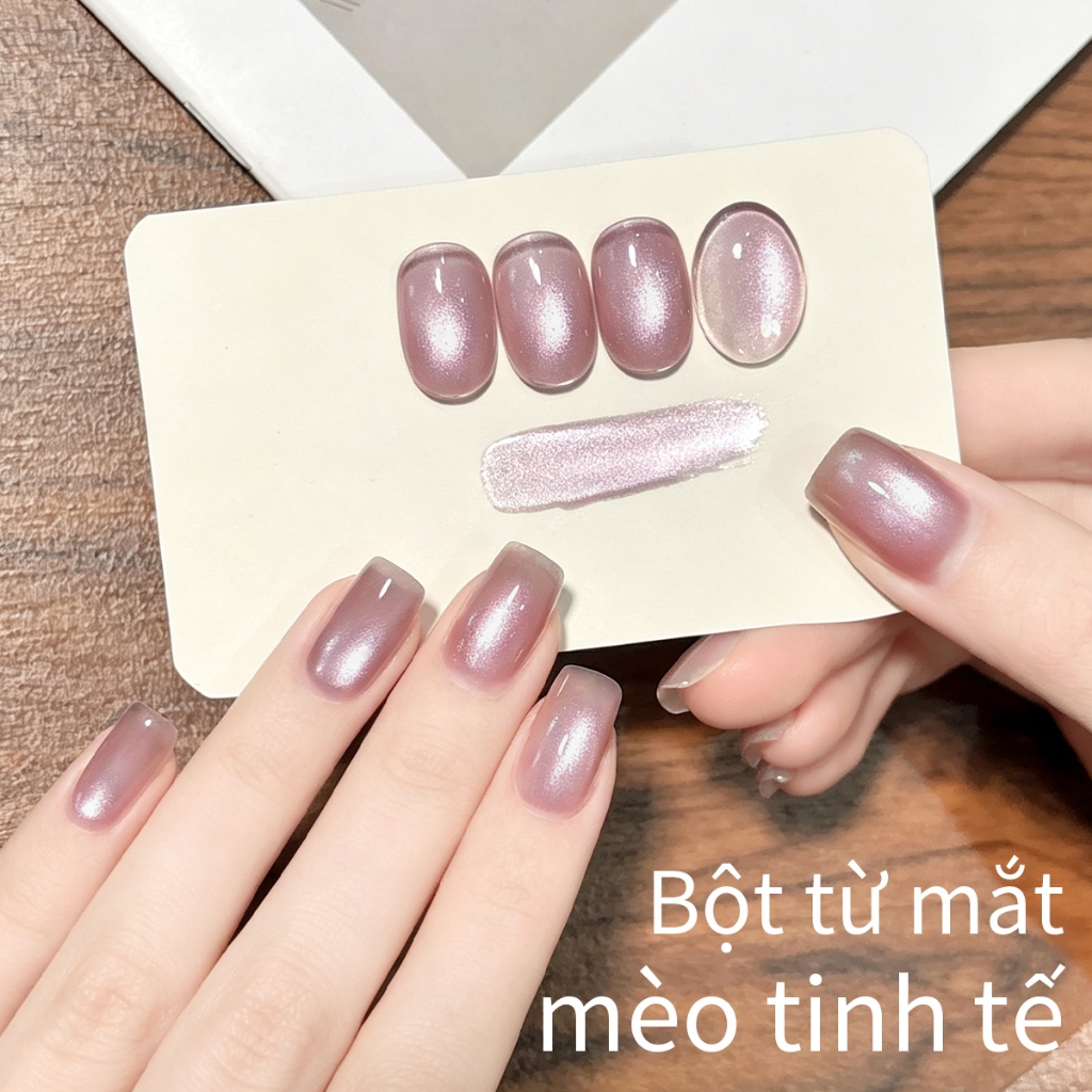 XEIJAYI 10ml-Sơn móng tay gel mắt mèo màu hồng mới bền màu và trắng sáng thích hợp cho tiệm nail