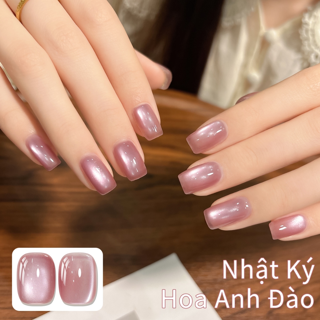 XEIJAYI 10ml - Sơn móng tay gel mắt mèo màu hồng tươi mới, sáng bóng, hoàn hảo khi sử dụng trong tiệm làm móng