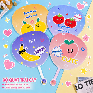 Quạt Cầm Tay Dễ Thương Hoạt Hình Cute , Quạt Nhựa Cầm Tay , Quạt Mát Mùa Hè Cho Học Sinh