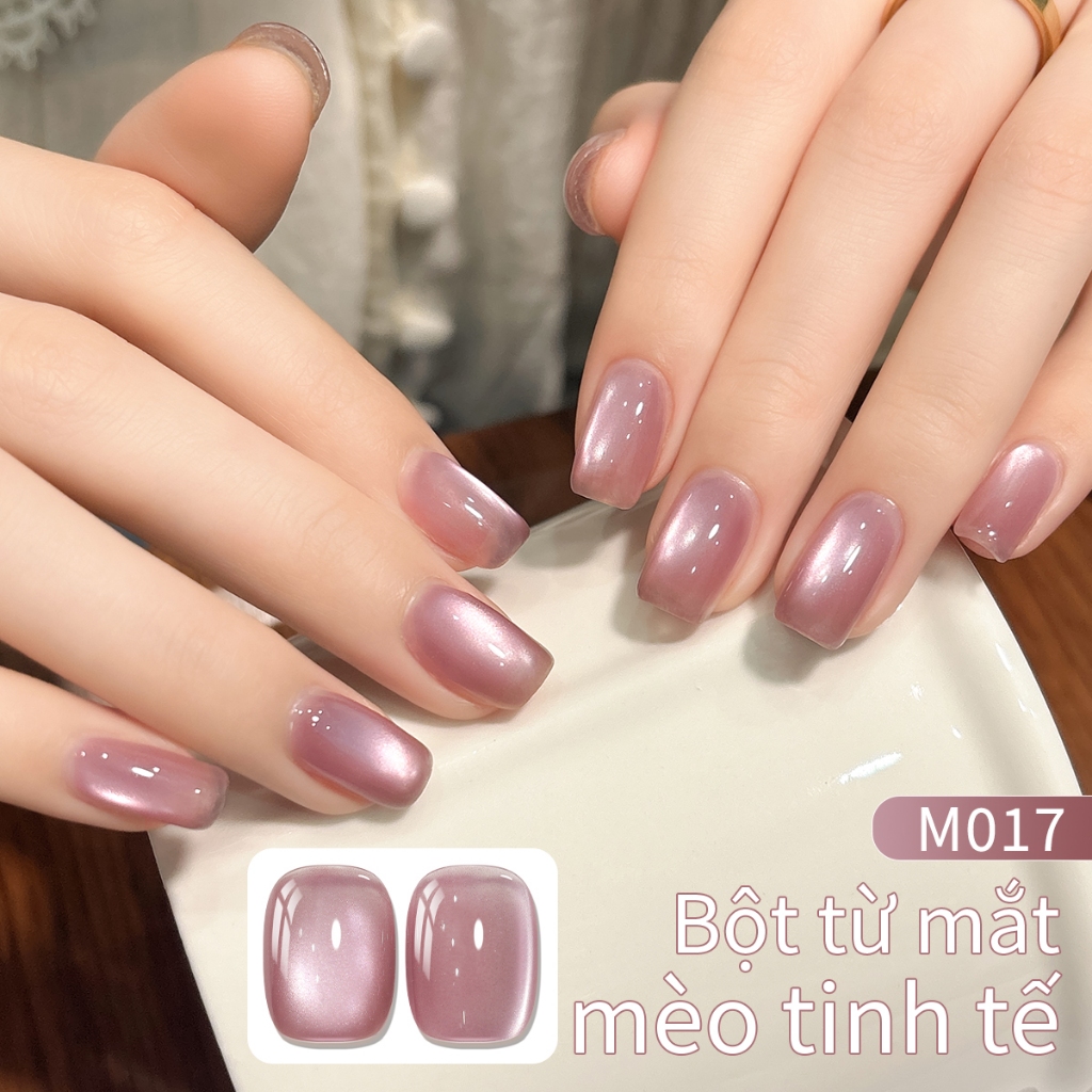 XEIJAYI 10ml-Sơn móng tay gel mắt mèo màu hồng mới, màu sắc bão hòa cao phù hợp với mọi mùa