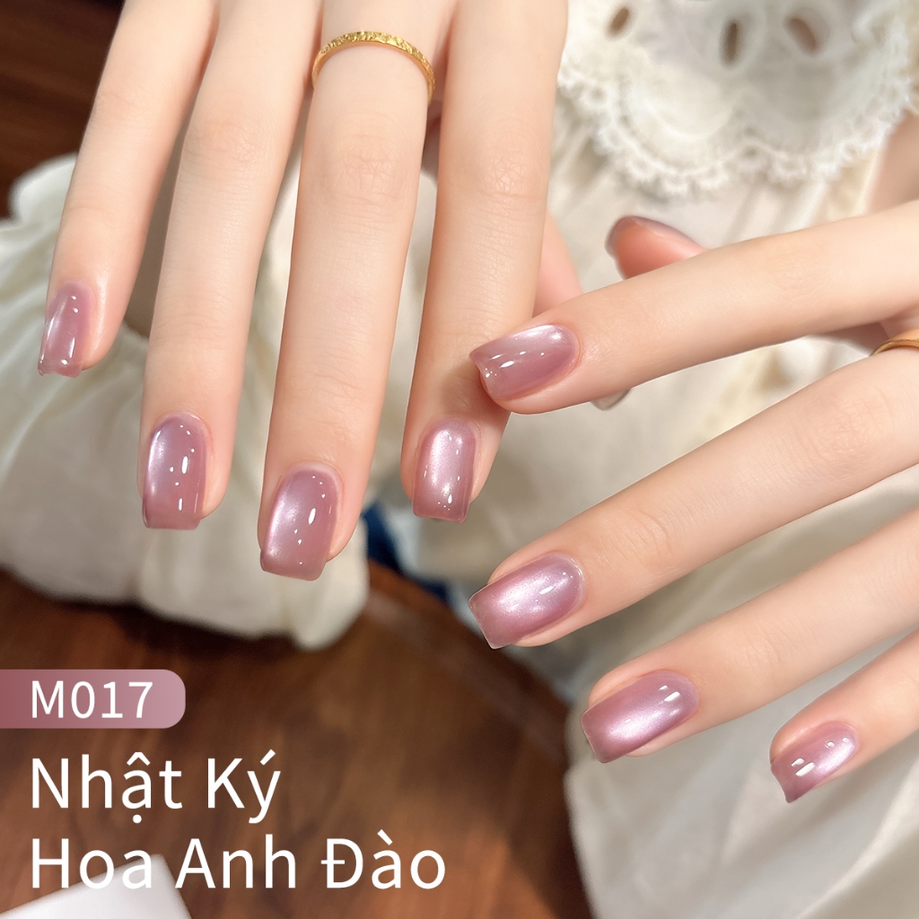 XEIJAYI 10ml-Sơn móng tay gel mắt mèo màu hồng mới, màu sắc bão hòa cao phù hợp với mọi mùa