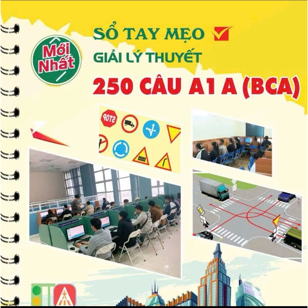Sổ tay mẹo giải lý thuyết 250 câu hạng A1-A của BCA